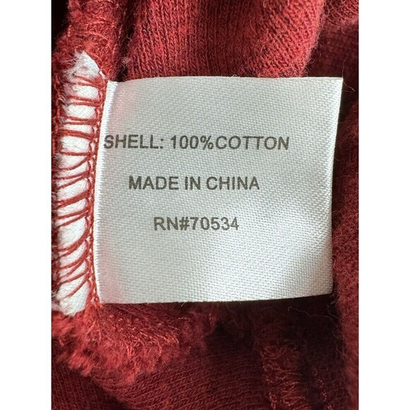 Orvis 1/4 Zip Pullover Sweater Men's Medium Maroon Red Ribbed Knit 100% Cotton - Picture 12 of 13